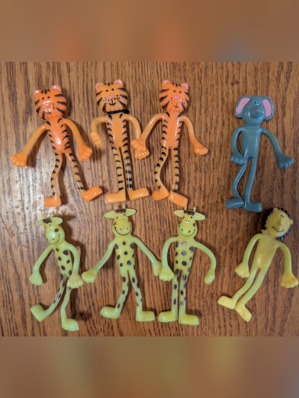 Bendable Bendy Animal Fidget Toys Quiet Play Lot Of 8 Zoo Animals